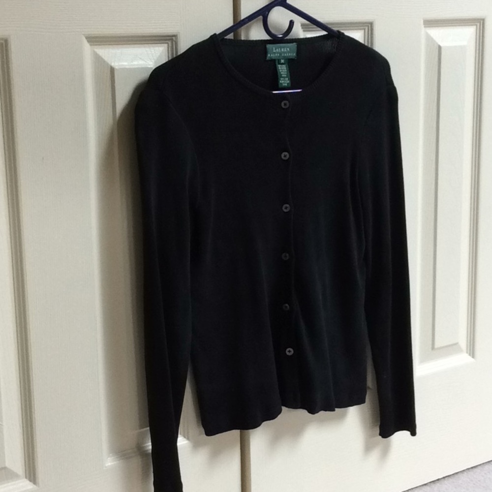Lauren Ralph Lauren Black silk sweater, Medium.